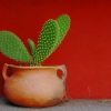 Green Cactus In Pot paint by numbers
