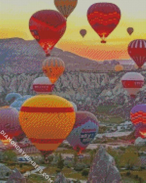 hot air balloon turkey diamond painting
