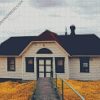white and brown wooden house diamond paintings