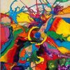 Abstract Colors Mix Up Paint