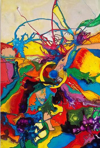 Abstract Colors Mix Up Paint