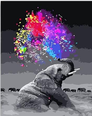 A fun Elephant Paint by numbers