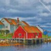 Peggys Cove Houses diamond painting