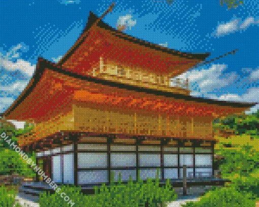 Temple of the Golden Pavilion In Killua Japan diamond painting