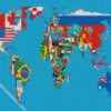 World Map With Flags diamond painting