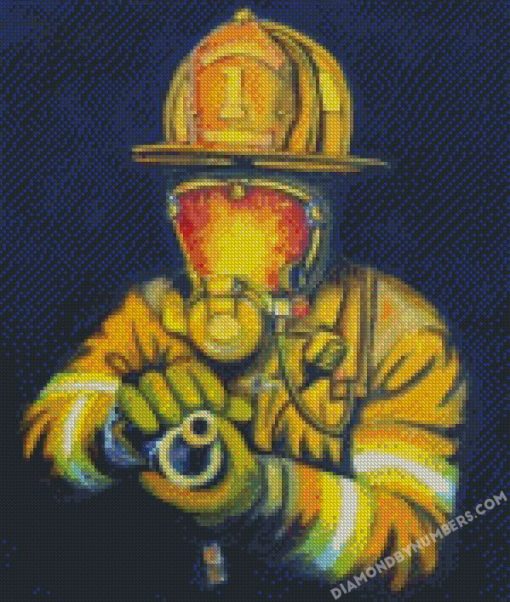 Fire fighter diamond paintings