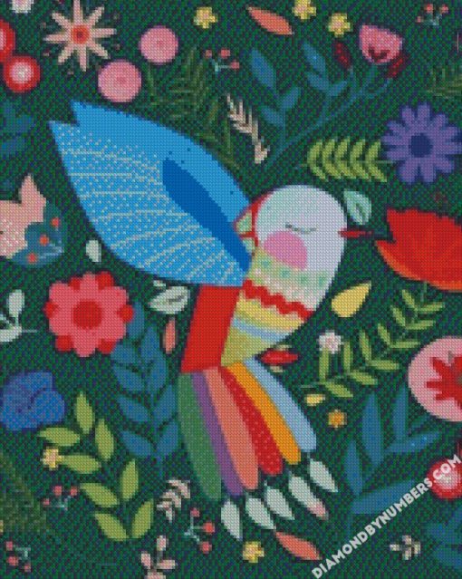 Folk art diamond paintings
