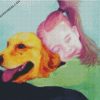 Golden Retriever With Girl Animals diamond painting