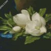 Magnolias On A Blue Velvet Cloth DIY Flowers diamond painting