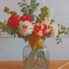 aesthetic flowers and glass vase diamond paintings
