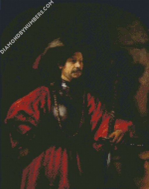 aesthetic man in military by rembrandt diamond paintings