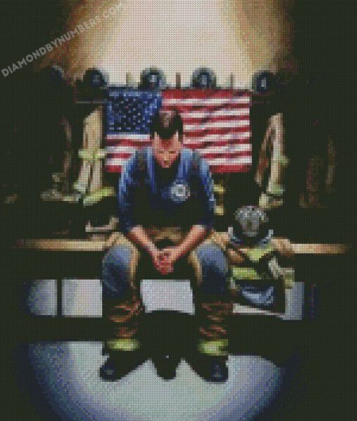 american firefighter diamond paintings