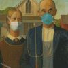 american gothic with masks diamond paintings