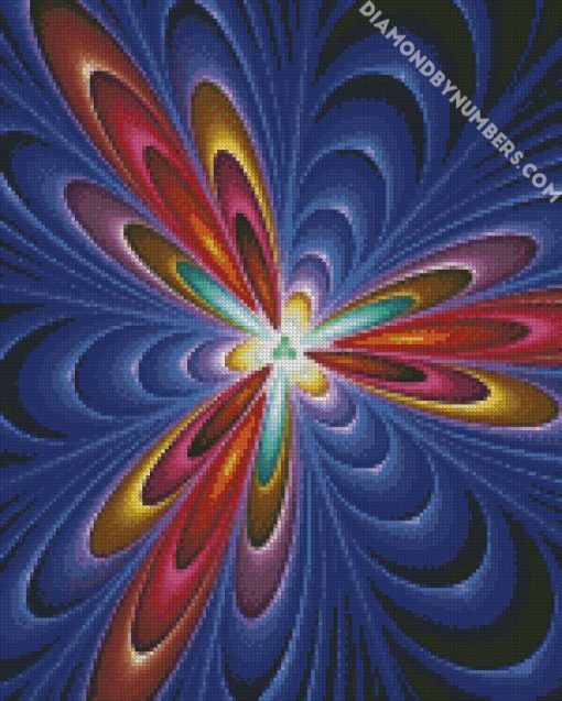 blue petals diamond paintingss