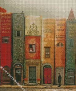 books houses diamond paintings
