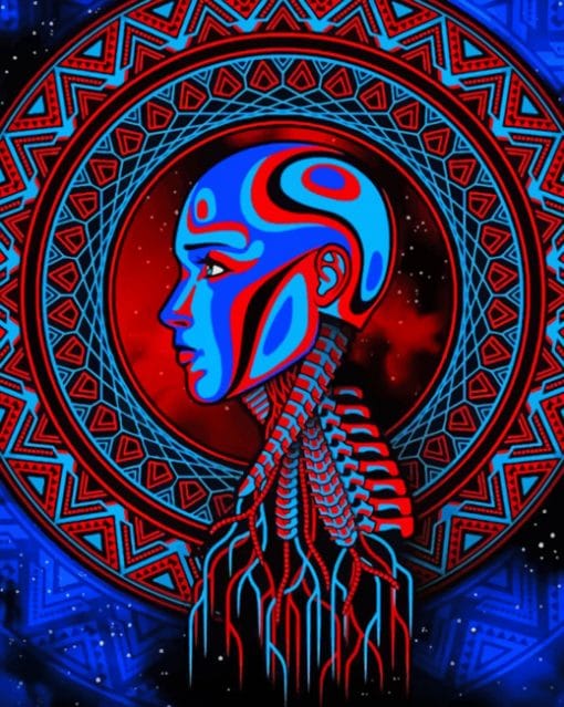 Futuristic Psychedelic paint by numbers