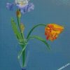 glass vase and flowers diamond paintings