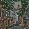 riga city by night diamond paintings