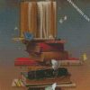 vintage books and butterflies diamond painting