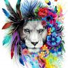 Colorful Lion King Paint by numbers