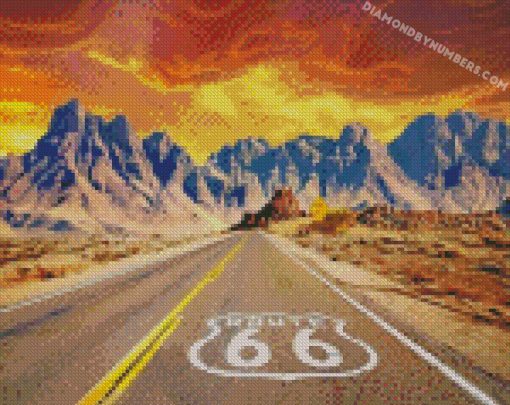 Aesthetic route 66 diamond paintings