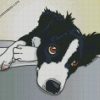 Border Collie illustration diamond paintings