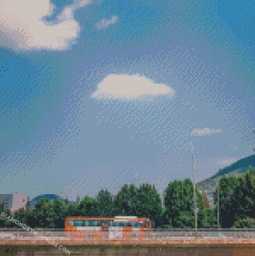 Bus In Seoul Korea Cities diamond paintings