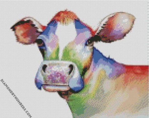 Colorful Cow diamond painting