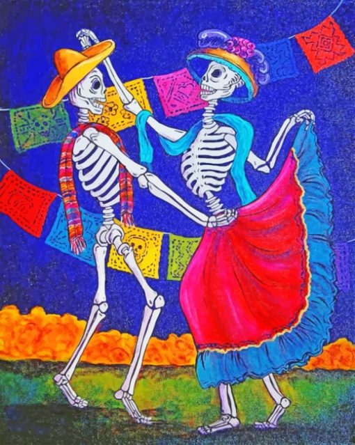 Guitarist Skeleton Paint by numbers