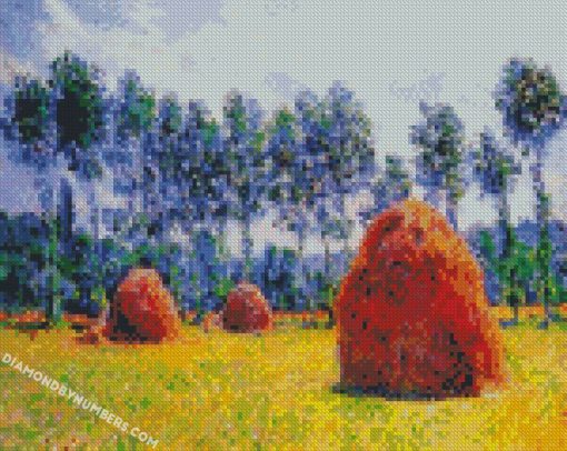 Haystack at Giverny monet diamond painting
