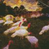 Les Dindons monet diamond painting