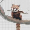 Little Red Panda on a Branch illustration diamond paintings