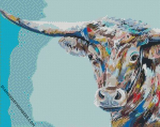 aesthetic colorful rampart cow Diamond paintings