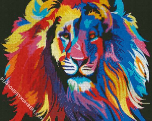 aesthetic rainbow lion diamond paintings