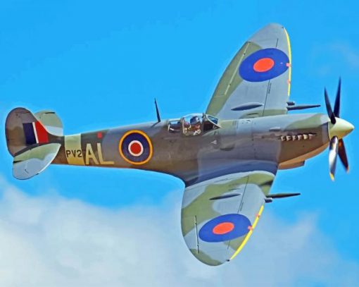 Aesthetic Spitfire paint by numbers