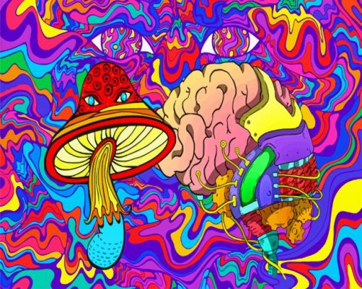 Aesthetic Psychedelic Art paint by numbers