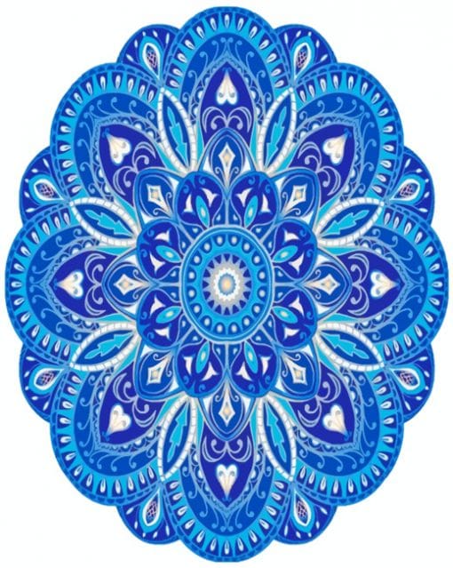 Blue Mandala Paint by numbers
