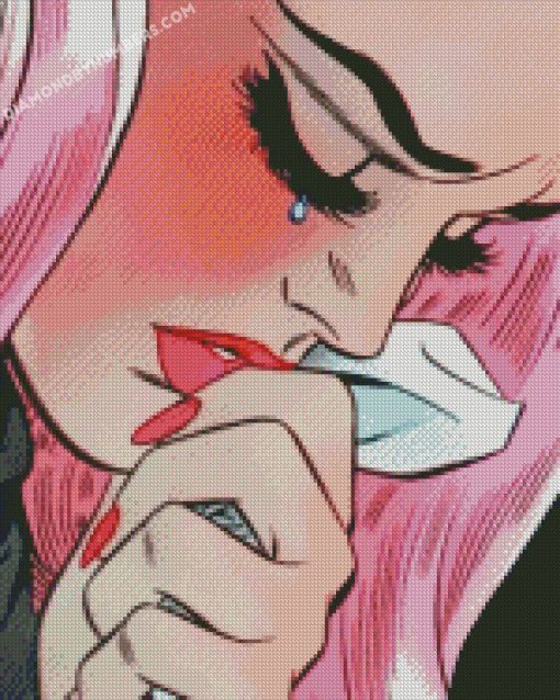 broken Girl Crying Pop Art diamond paintings