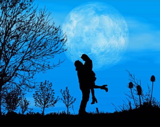 Couple Enjoying Their Night Date Paint by numbers