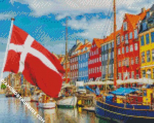 denmark boats diamond painting