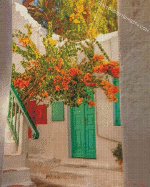 greece door diamond painting