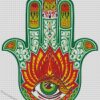 green hamsa diamond painting