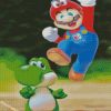 mario and Yoshi diamond paintings