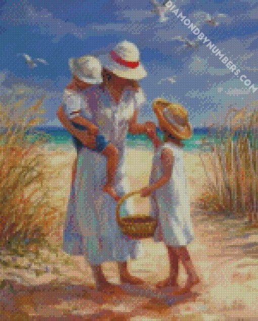 mother and children diamond paintings