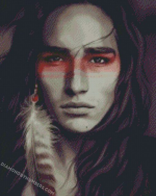 native american man diamond paintings