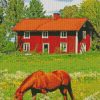 sweden farm diamond painting