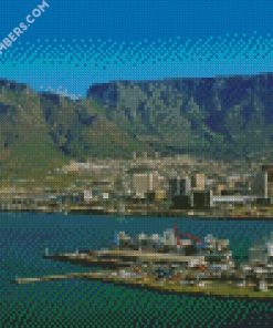 table mountain cape town western bay south diamond painting