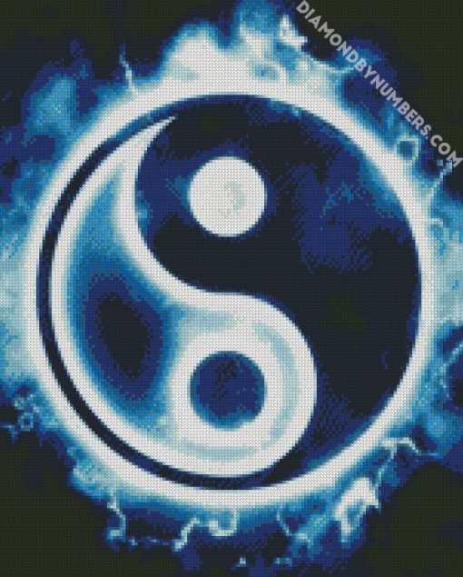 taijitu ying and yang diamond painting