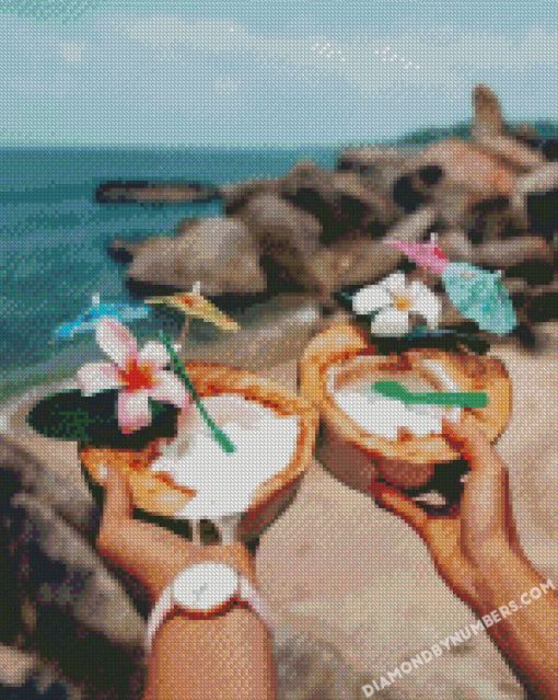 tropical hawaii vibes diamond painting