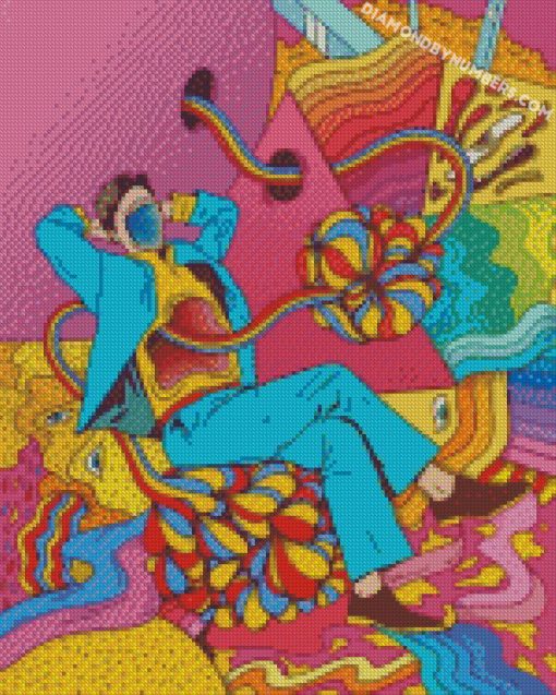 weird illustration diamond painting